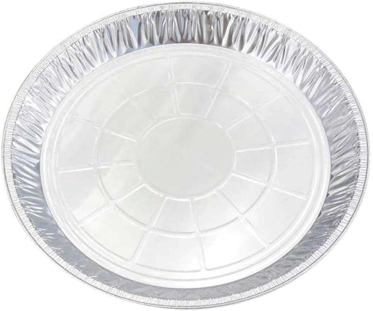 Schwan's 12" Shallow Aluminum Pie Pan for Baking - Disposable/Reusable Mini Pie Plate Dish with Pie Keeper