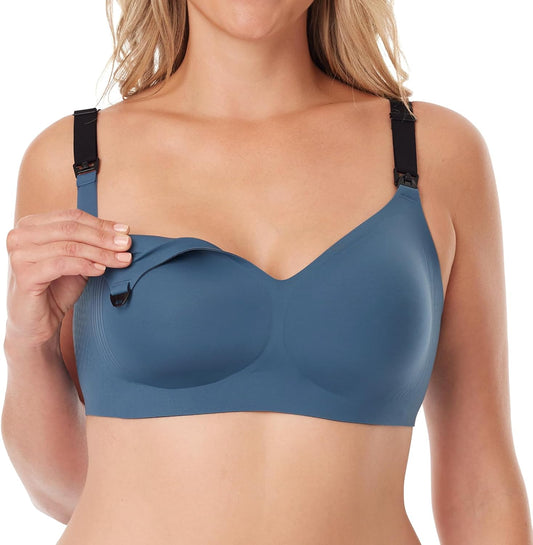 Seamless Momcozy Nursing Bra with Jelly Strip Lift Support for Breastfeeding and Pregnancy