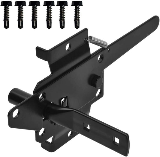 Secure Your Pool and Yard with Aiwaiufu Post Mount Gate Latch - Black Finish | Ideal Replacement for Pool, Fence, Vinyl, and Wood Gate Latches