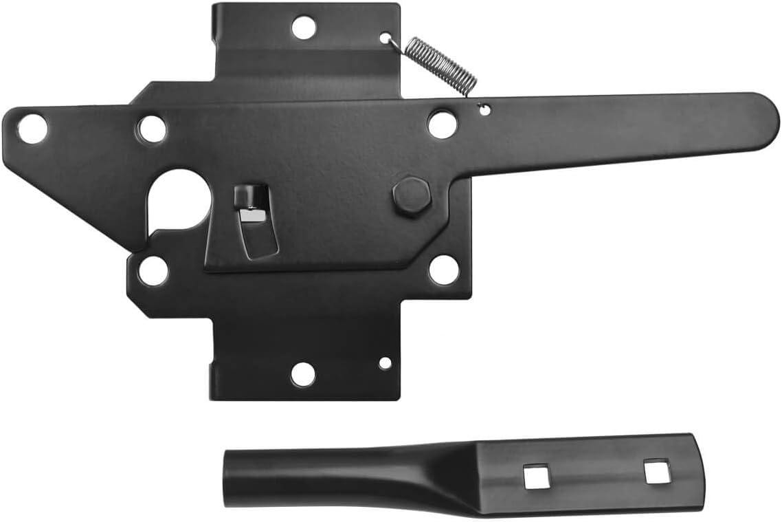 Secure Your Pool and Yard with Aiwaiufu Post Mount Gate Latch - Black Finish | Ideal Replacement for Pool, Fence, Vinyl, and Wood Gate Latches