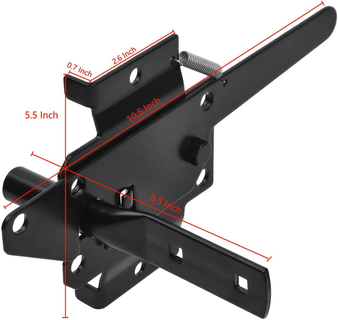 Secure Your Pool and Yard with Aiwaiufu Post Mount Gate Latch - Black Finish | Ideal Replacement for Pool, Fence, Vinyl, and Wood Gate Latches