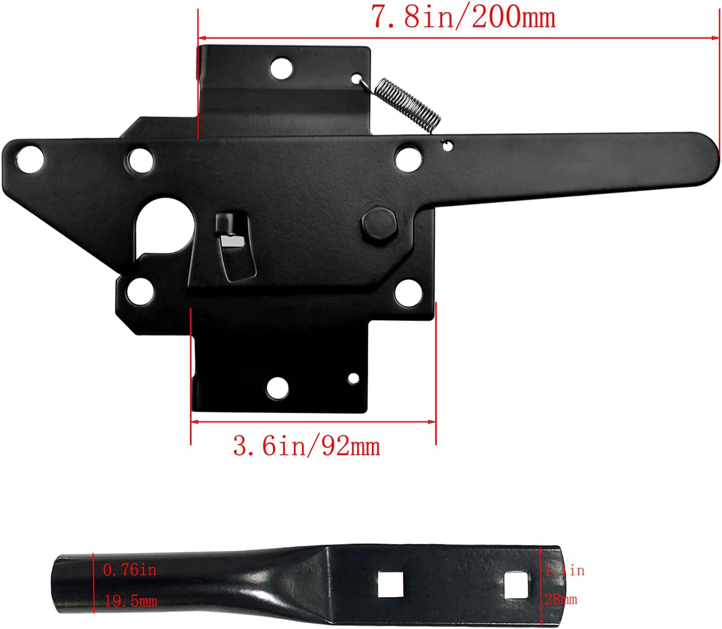 Secure Your Pool and Yard with Aiwaiufu Post Mount Gate Latch - Black Finish | Ideal Replacement for Pool, Fence, Vinyl, and Wood Gate Latches