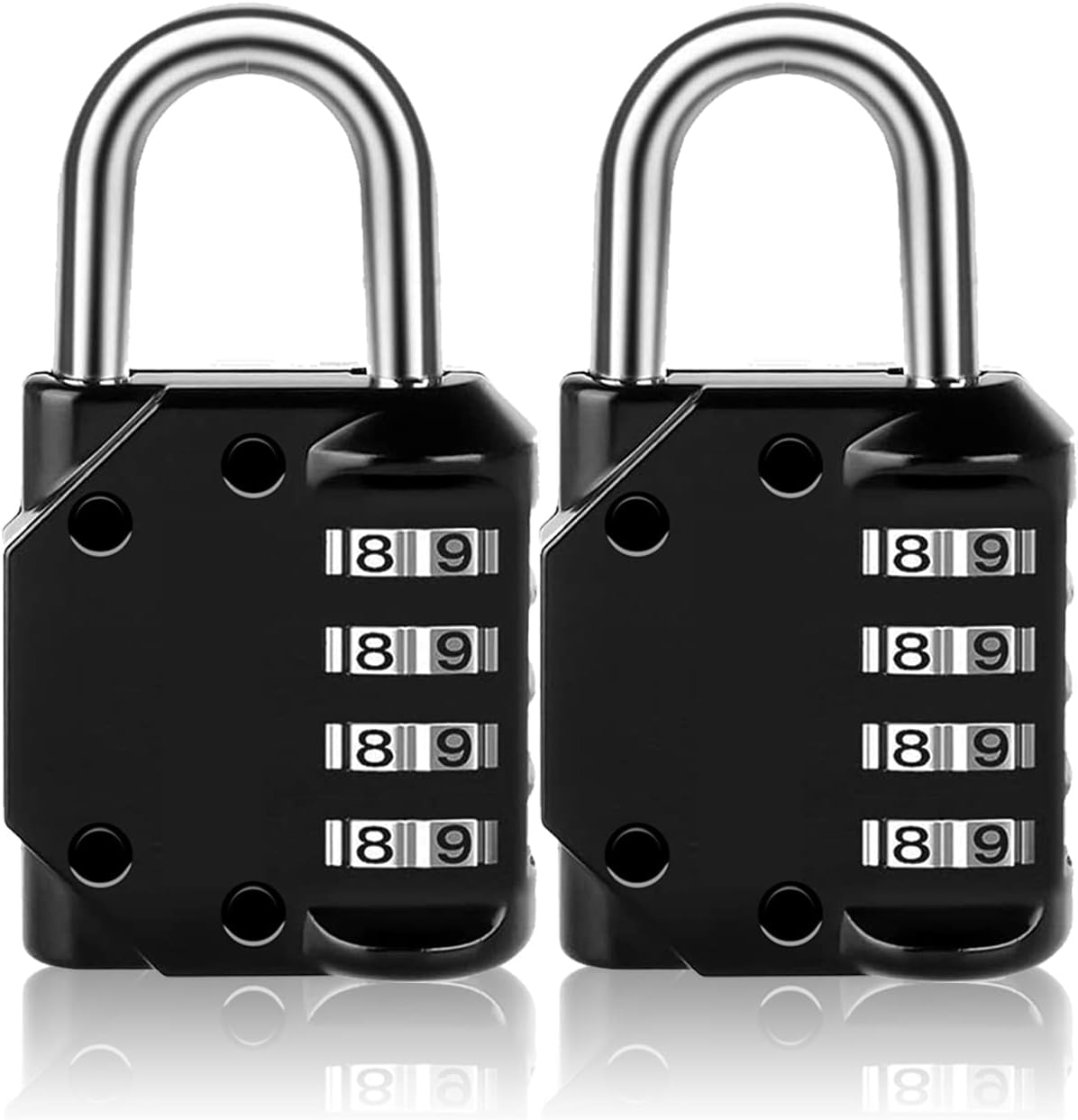 Secure Your Property with Vervida 2 Black Combo Lock & 4 Disc Padlocks - Ideal for Gym, School, Gate, Fence, Storage