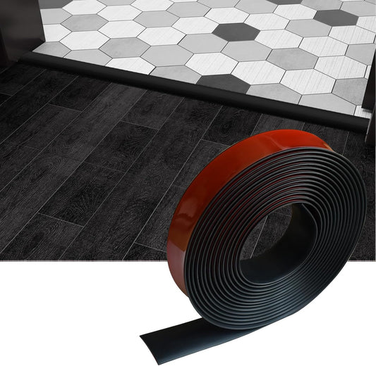 Self Adhesive Floor Transition Strip for Laminate and Vinyl Floors - Flat Edge Trim for Doorways and Floors with Gaps