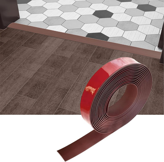 Self Adhesive Floor Transition Strip for Laminate & Vinyl Floors - Floor Edge Trim and Gap Covering Joining Strip