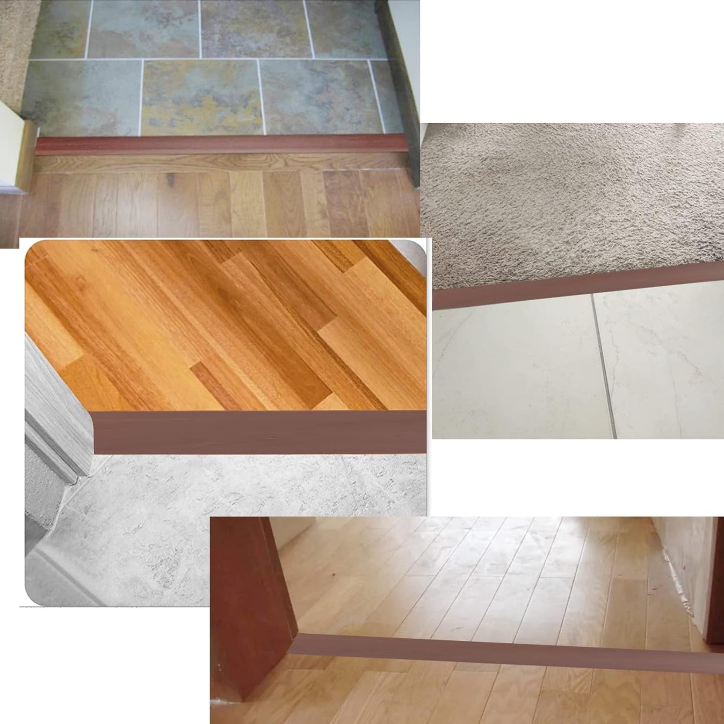 Self Adhesive Floor Transition Strip for Laminate & Vinyl Floors - Floor Edge Trim and Gap Covering Joining Strip