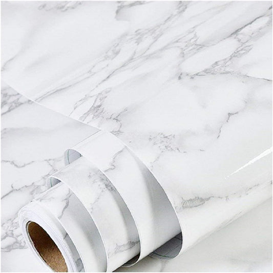 Self Adhesive Marble Peel and Stick Wallpaper - Removable Granite Wall Paper for Furniture - 17.7" x 78.7" Contact Paper for Countertops - Easy Application