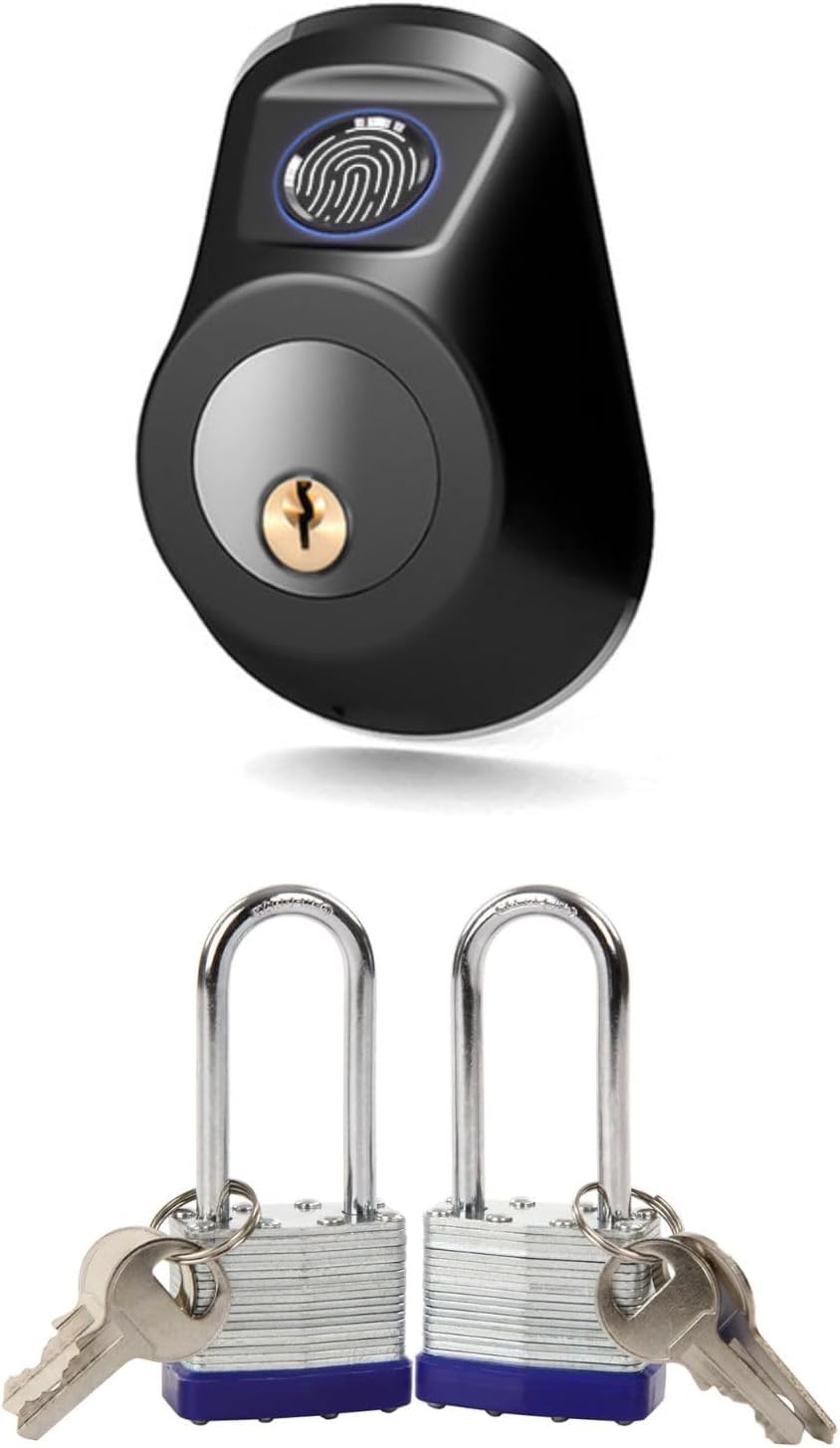 SEPOX® Keyless Smart Lock Set for Front Door with Bonus Laminated Padlock