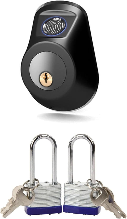 SEPOX® Keyless Smart Lock Set for Front Door with Bonus Laminated Padlock