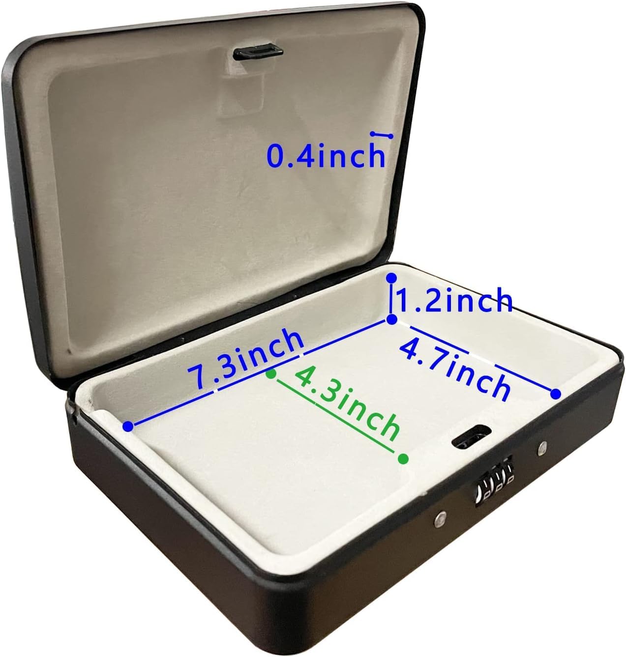 SEPOX® Portable Steel Lock Box Safe with 3 Weather-Proof Keyed-Alike Padlocks