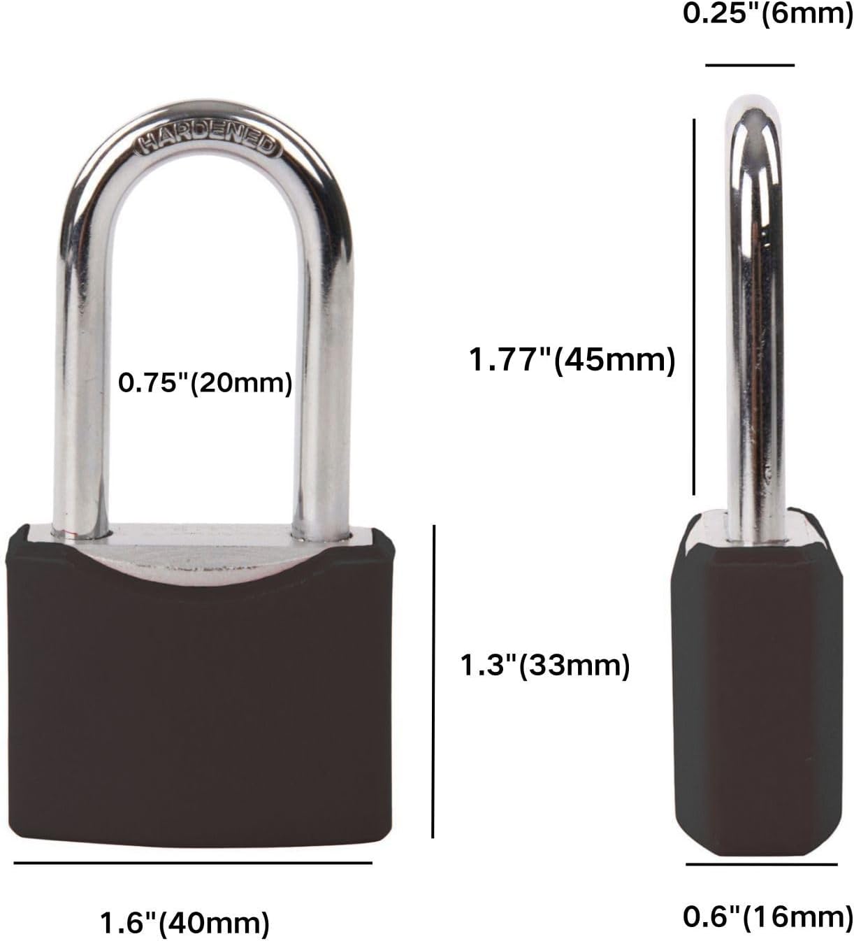 SEPOX Portable Weather-Proof Steel Lock Box Safe with Extra-Long-Shackle Brass Cylinder for Boat, Fishing, Marine, Fence Storage