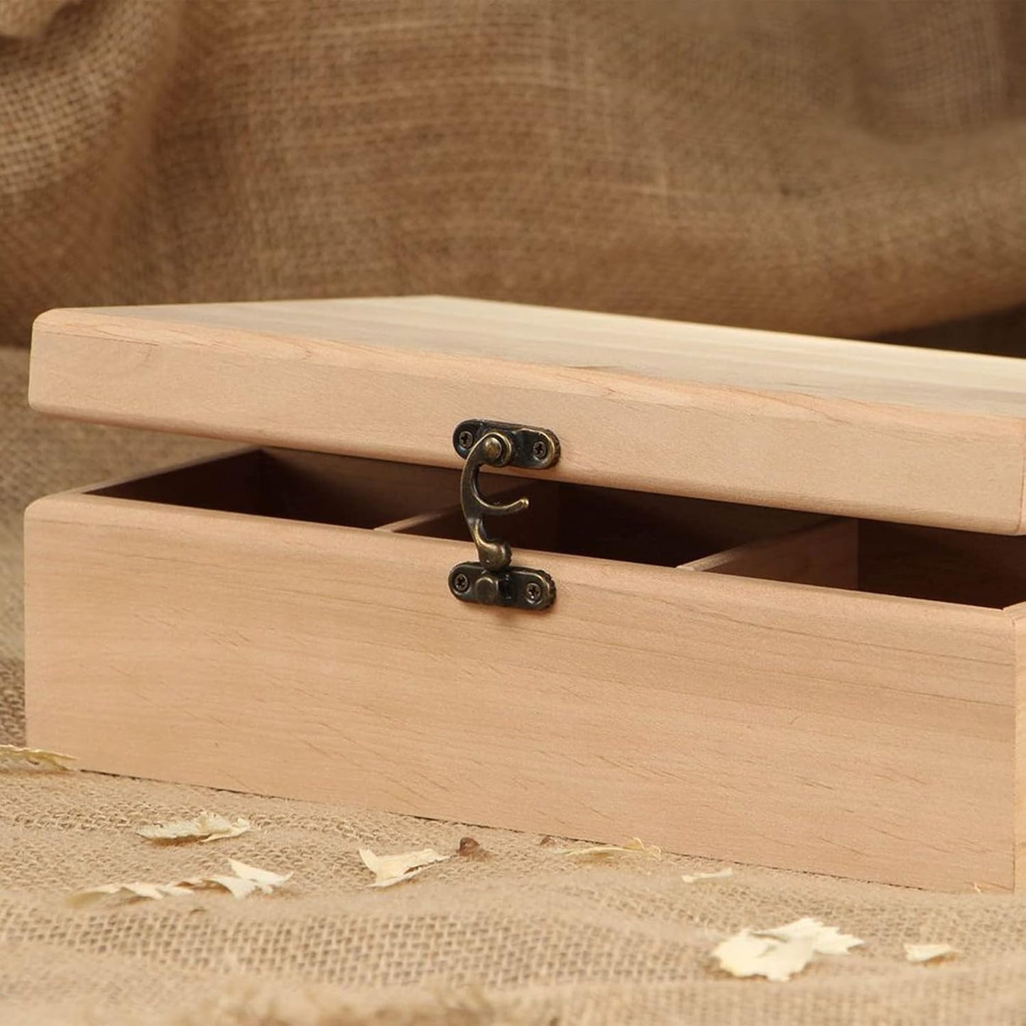 Set of 10 Antique Gold Latch Hooks for Jewelry Boxes, Toolboxes, and Suitcases