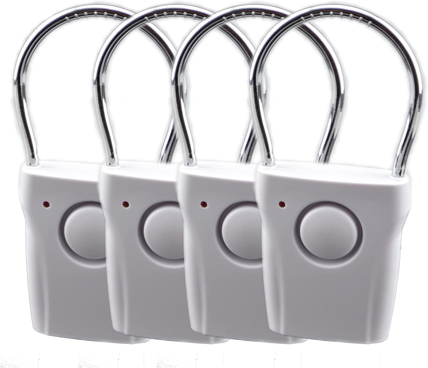 Set of 2 115dB Vibration Alarm Door Knob/Handle Alarms for Home, Hotel, Apartment Security