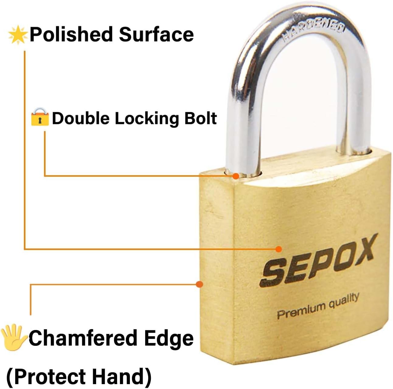 Set of 2 4-Digit Combination Padlocks with Long Cable & 2 Solid Brass Padlocks