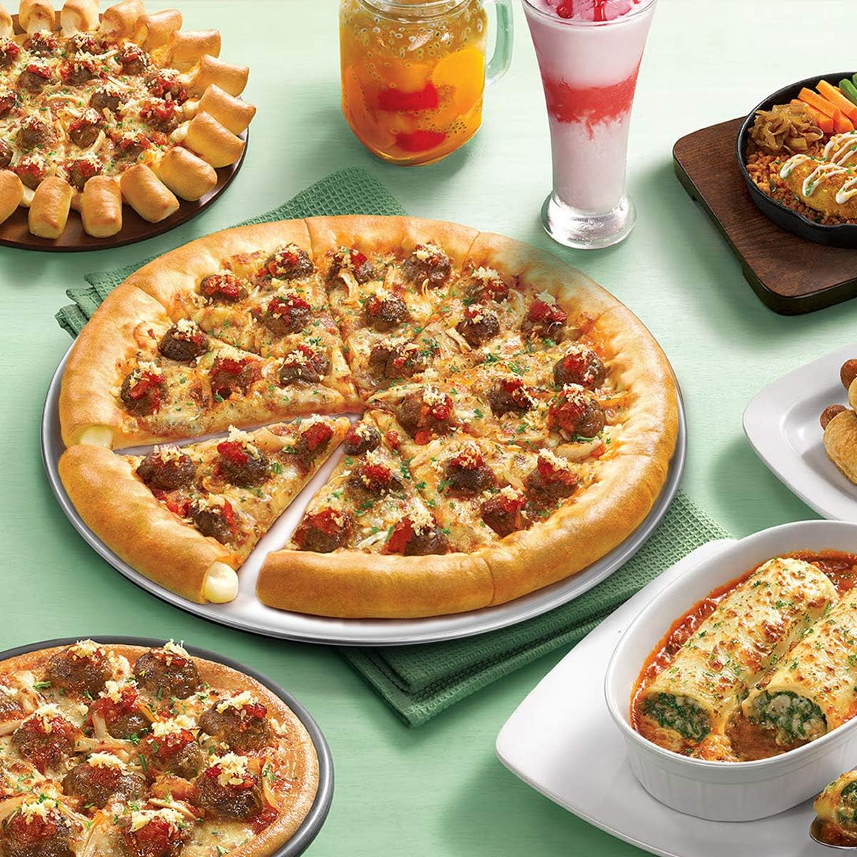 Set of 2 Deedro 12-Inch Stainless Steel Pizza Baking Pans - Round Oven Tray for Healthy Pizza Cooking