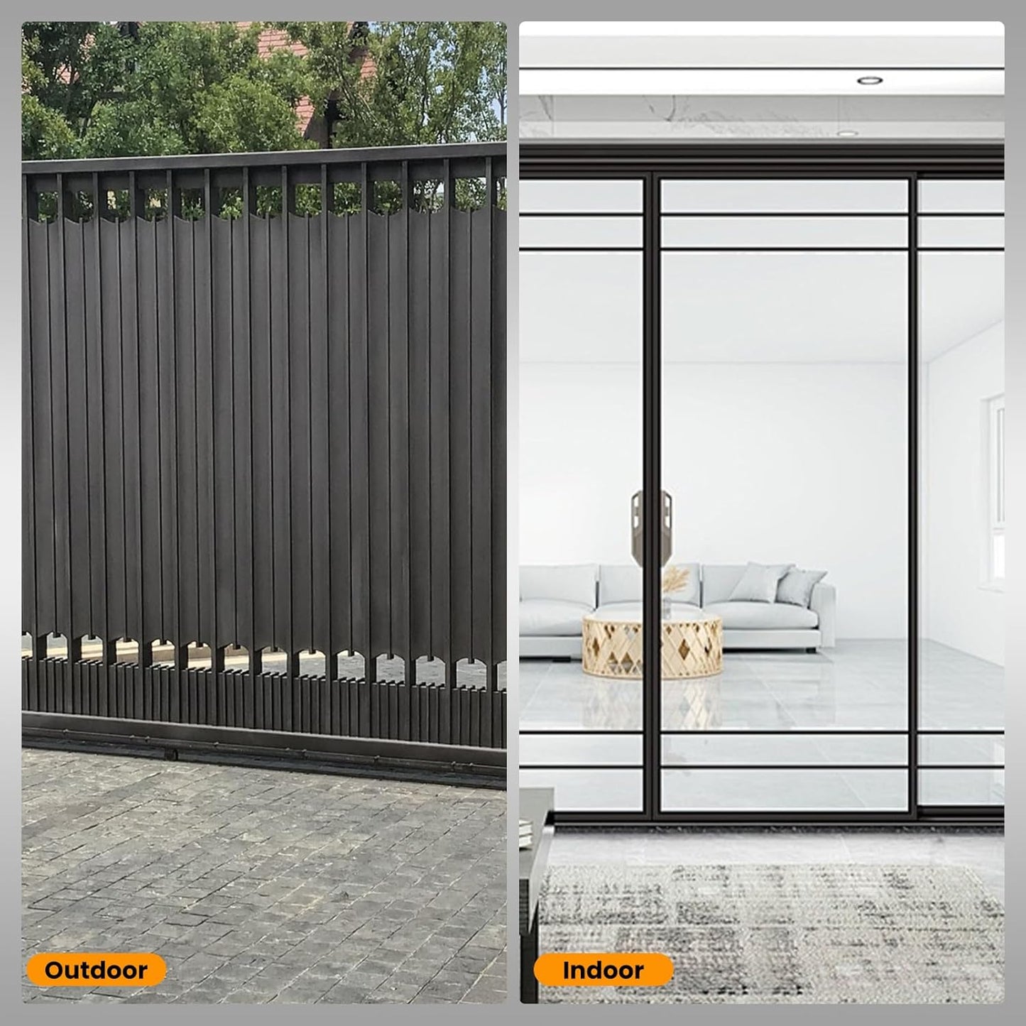 Set of 2 Heavy Duty 6" Universal Sliding Gate Rollers with Hardware Kit for Smooth Operation