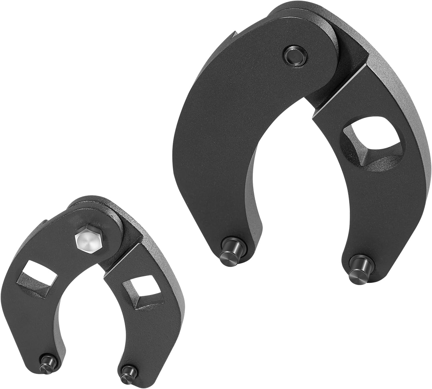 Set of 2 Hydraulic Cylinder Spanner Wrenches for Gland Nuts on Farm and Construction Equipment, Adjustable and Universal Sizes