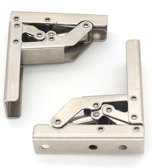 Set of 2 KAFENDA 90 Degree Folding Hinges for Doors, Shelves, Tables - Hidden Bracket Furniture Parts