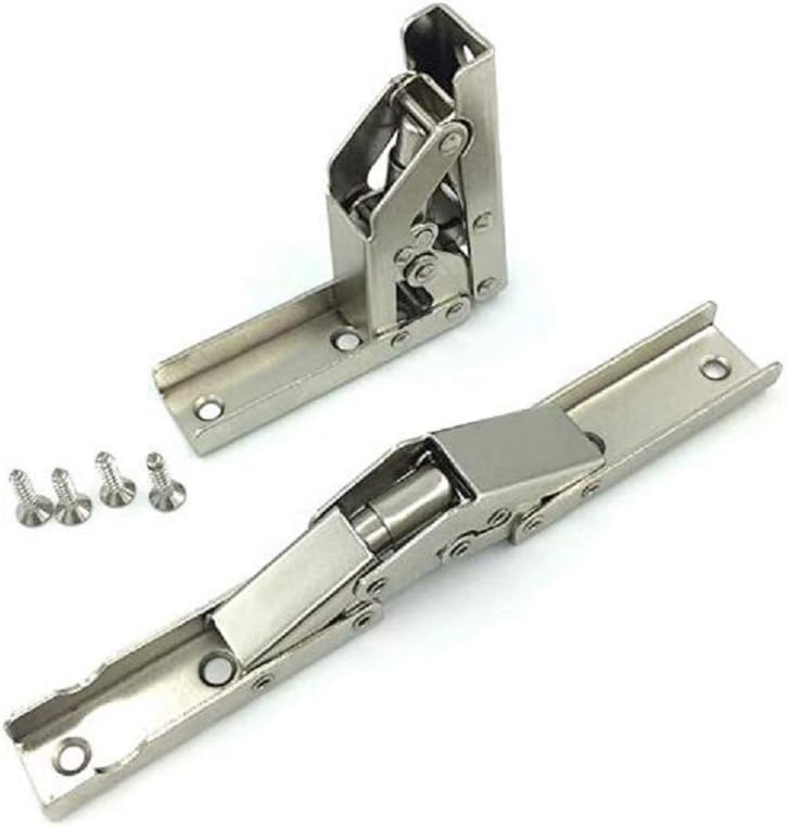 Set of 2 KAFENDA 90 Degree Folding Hinges for Doors, Shelves, Tables - Hidden Bracket Furniture Parts