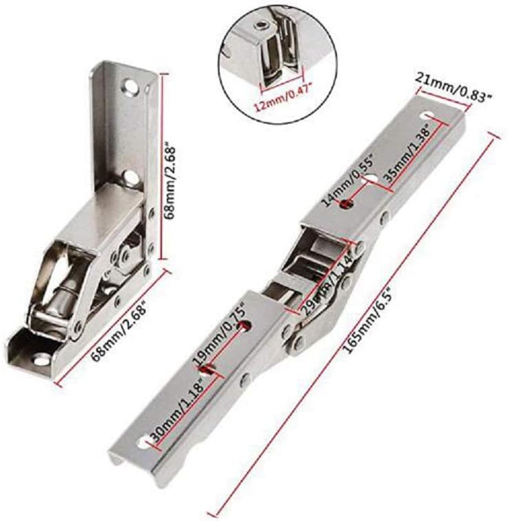 Set of 2 KAFENDA 90 Degree Folding Hinges for Doors, Shelves, Tables - Hidden Bracket Furniture Parts