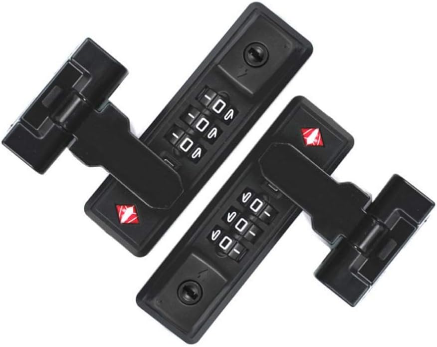 Set of 2 L-Lei Luggage Suitcase Hasps with Mechanical 3 Digit Combination Locks