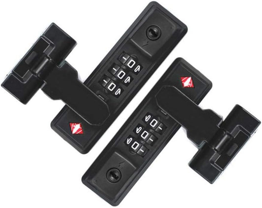 Set of 2 L-Lei Luggage Suitcase Hasps with Mechanical 3 Digit Combination Locks