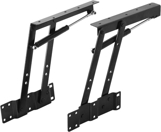 Set of 2 Lift Up Top Hinge Spring Stand Brackets for Coffee Table, 9.52 Inch Gas Hydraulic Mechanism - WildKart
