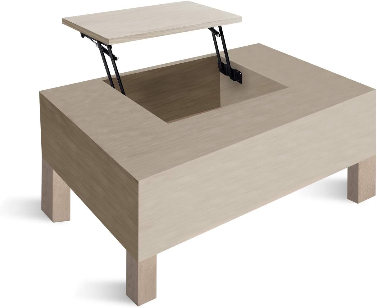 Set of 2 Lift Up Top Hinge Spring Stand Brackets for Coffee Table, 9.52 Inch Gas Hydraulic Mechanism - WildKart