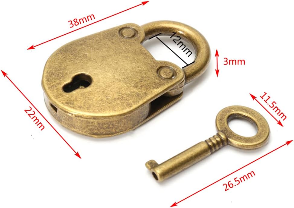 Set of 2 Love Locks (3.5" 50mm) without Key + 3 Vintage Bear Shaped Locks with 2 Keys