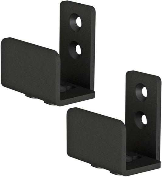 Set of 2 Matte Black Floor Guide Wall Mount Sliding Barn Door Hardware for Doors Up to 1-3/8" Wide and 1-1/4" High