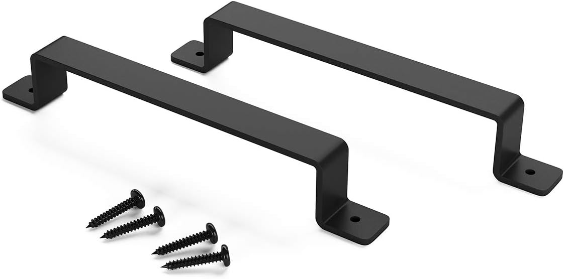 Set of 2 SMARTSTANDARD 12" Heavy Duty Barn Door Handles - Long Pull Handle for Gate, Kitchen, Sheds, Garage
