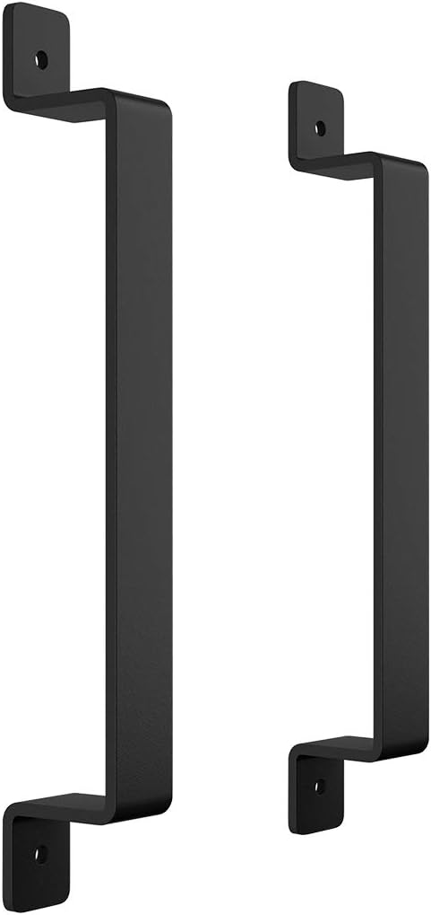 Set of 2 SMARTSTANDARD 12" Heavy Duty Barn Door Handles - Long Pull Handle for Gate, Kitchen, Sheds, Garage