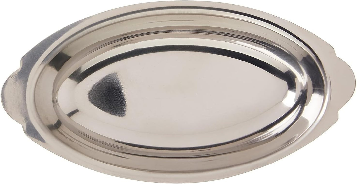 Set of 2 Stainless Steel Oval Au Gratin Dishes - 20 oz - Perfect for Casseroles, Lasagna, and Cobblers - Table Serving Dishes