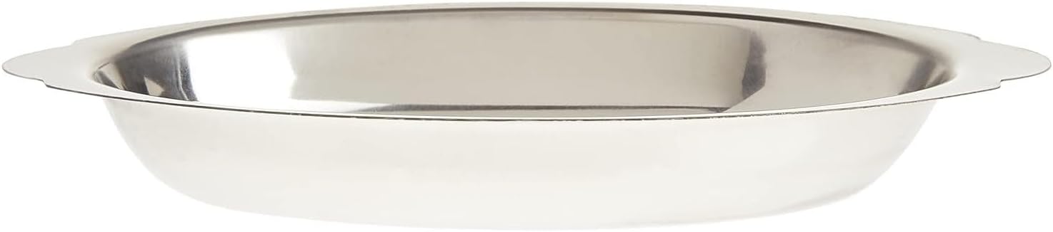 Set of 2 Stainless Steel Oval Au Gratin Dishes - 20 oz - Perfect for Casseroles, Lasagna, and Cobblers - Table Serving Dishes