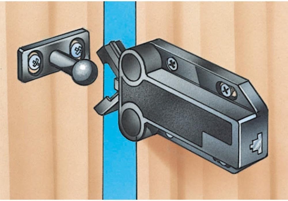 Set of 2 Sugatsune Touch Latch Push to Open Door Latch MC-37 in Black Color