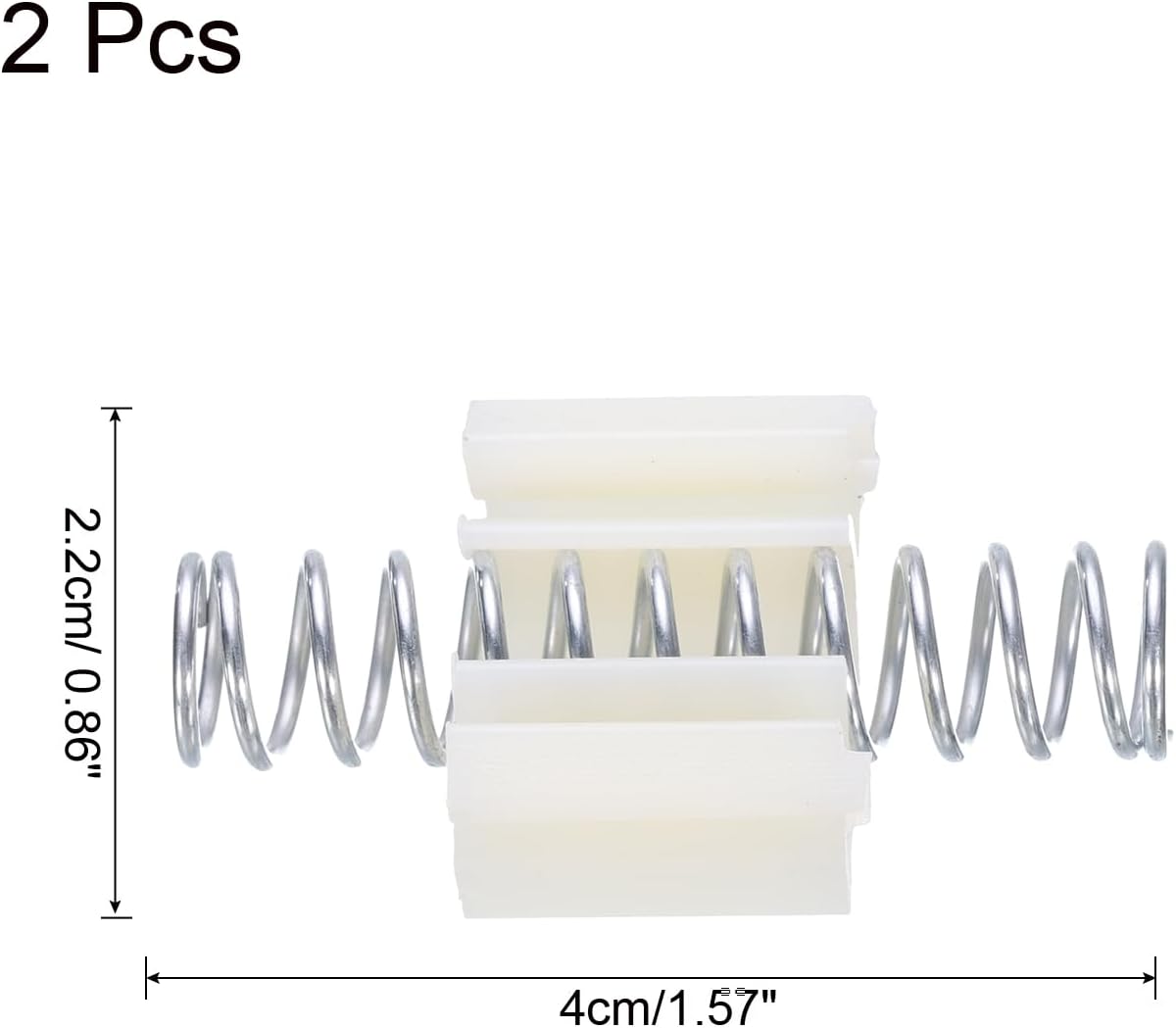 Set of 2 uxcell 1.5 Inch Bifold Closet Door Hardware Repair Springs - Silver Finish