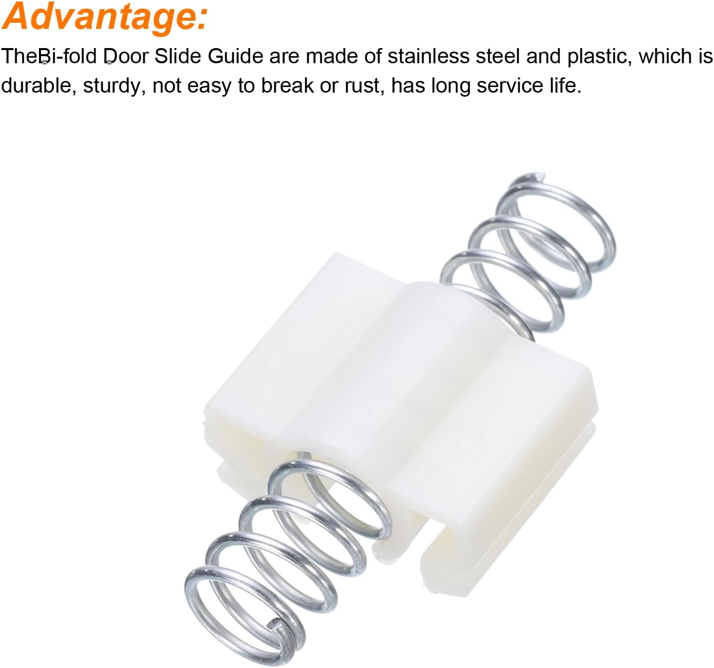 Set of 2 uxcell 1.5 Inch Bifold Closet Door Hardware Repair Springs - Silver Finish