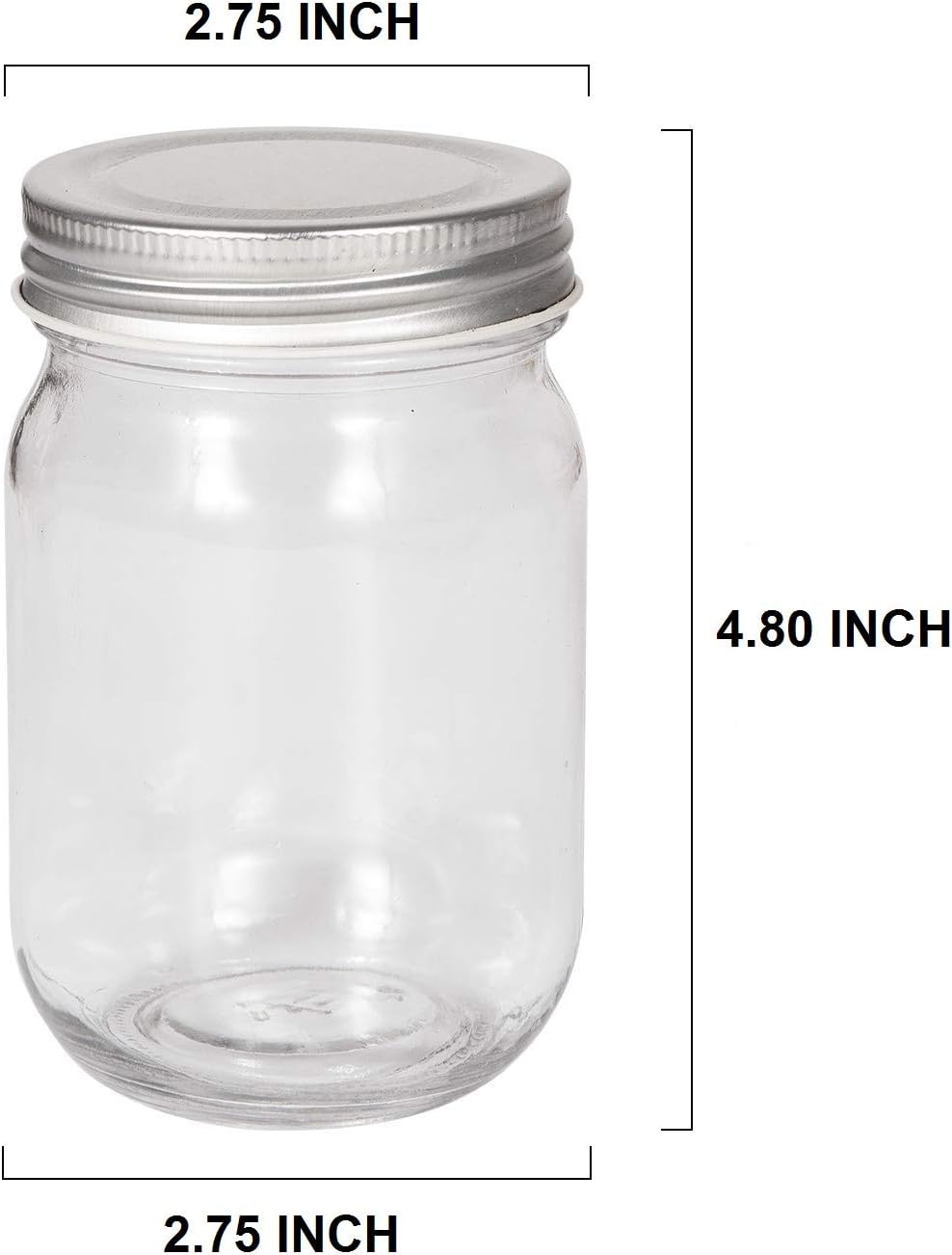 Set of 20 12 oz Wide Mouth Glass Mason Jars with Silver Lids for Pickles, Kitchen Storage, and More