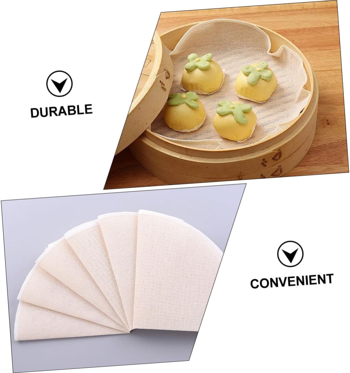 Set of 20 Nonstick Cotton Steamer Liner Mesh Gauze Cloths for Pots and Pans