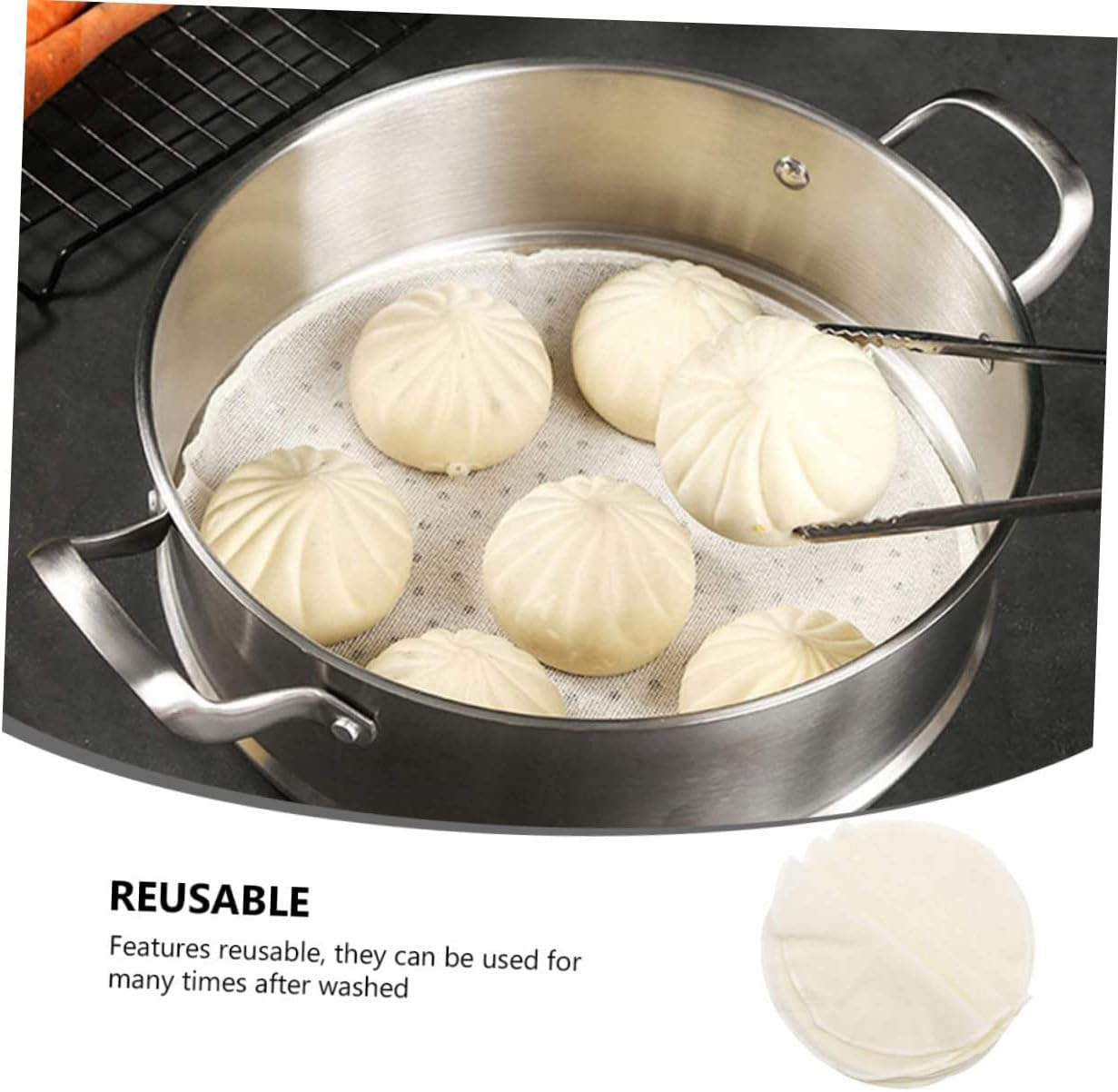 Set of 20 Nonstick Cotton Steamer Liner Mesh Gauze Cloths for Pots and Pans