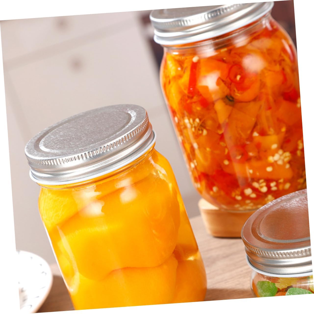 Set of 20 Reusable Small Mouth Mason Jar Drinking Lids for Sealing Cans - Gradeneve