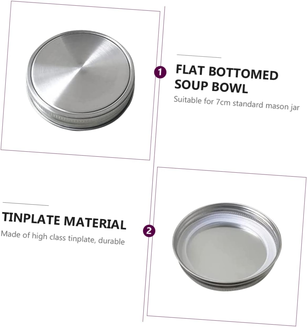 Set of 20 Reusable Small Mouth Mason Jar Drinking Lids for Sealing Cans - Gradeneve