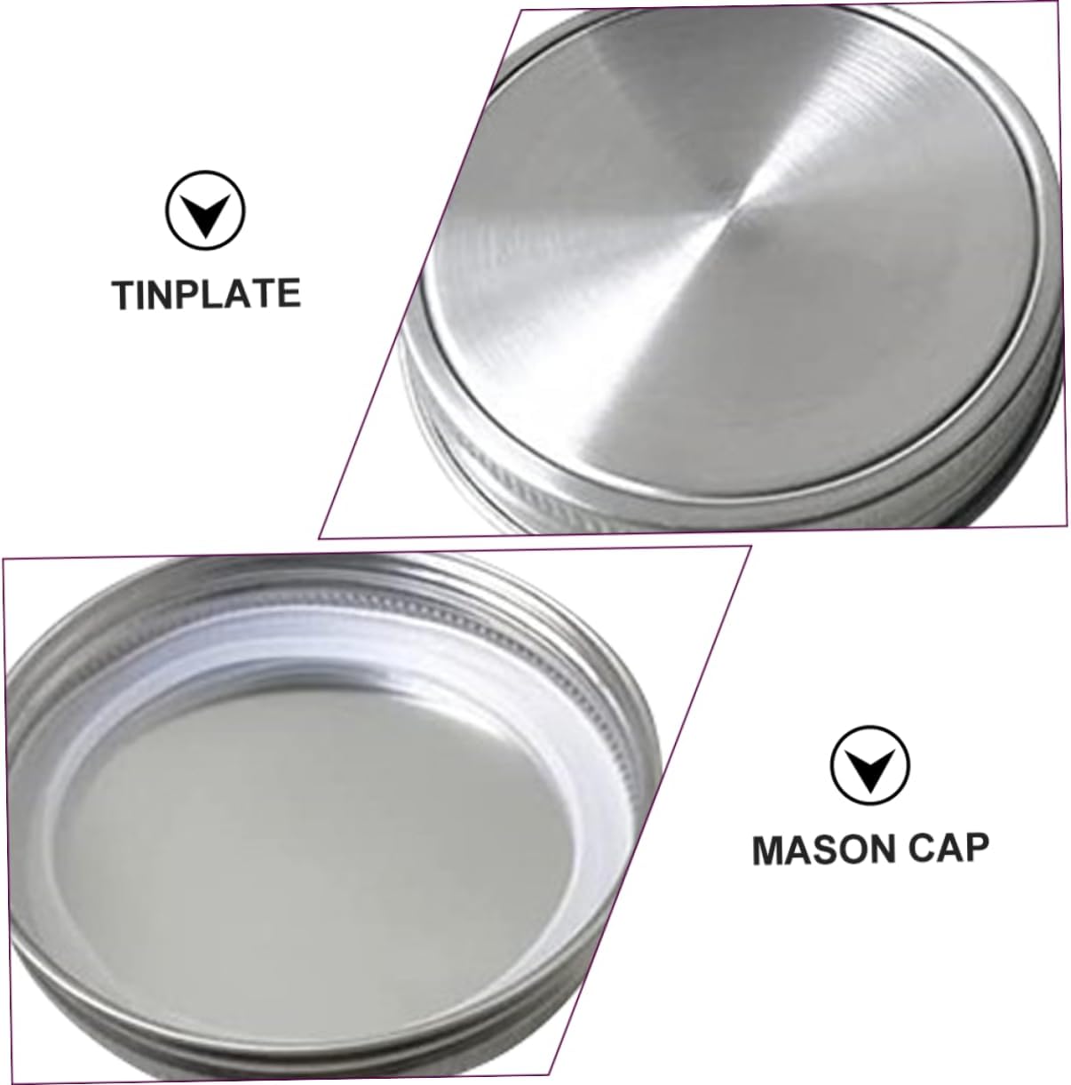 Set of 20 Reusable Small Mouth Mason Jar Drinking Lids for Sealing Cans - Gradeneve