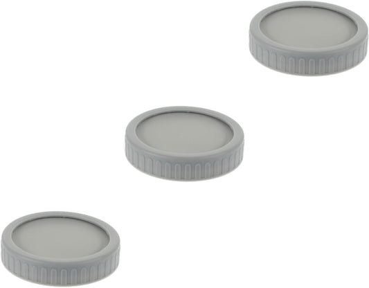 Set of 3 Alipis Wide Mouth Mason Jar Lid Covers - Grey Canning Jar Protectors for Kitchen Storage Bottle