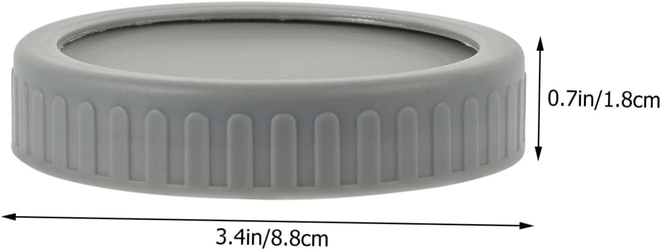 Set of 3 Alipis Wide Mouth Mason Jar Lid Covers - Grey Canning Jar Protectors for Kitchen Storage Bottle