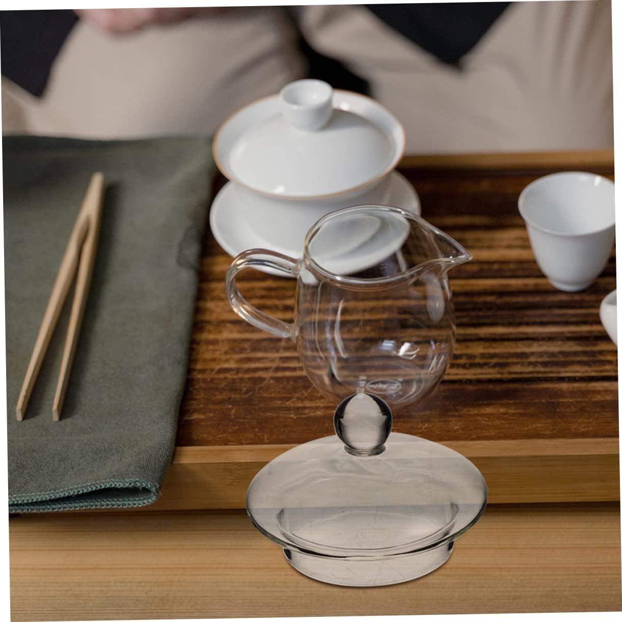 Set of 3 Glass Teapot Lid Replacements - Leakproof Sealing Caps for Tea Kettles - Tea Ceremony Accessory by LALADEFIEE