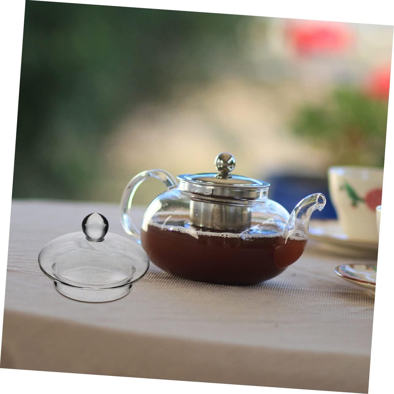 Set of 3 Glass Teapot Lid Replacements - Leakproof Sealing Caps for Tea Kettles - Tea Ceremony Accessory by LALADEFIEE