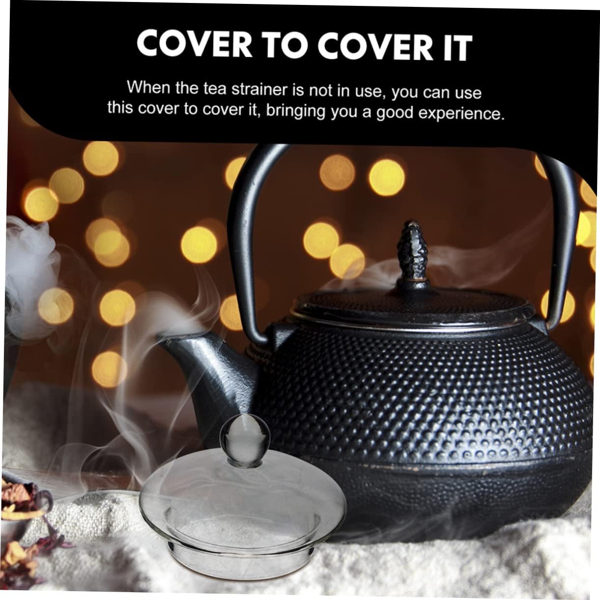 Set of 3 Glass Teapot Lid Replacements - Leakproof Sealing Caps for Tea Kettles - Tea Ceremony Accessory by LALADEFIEE