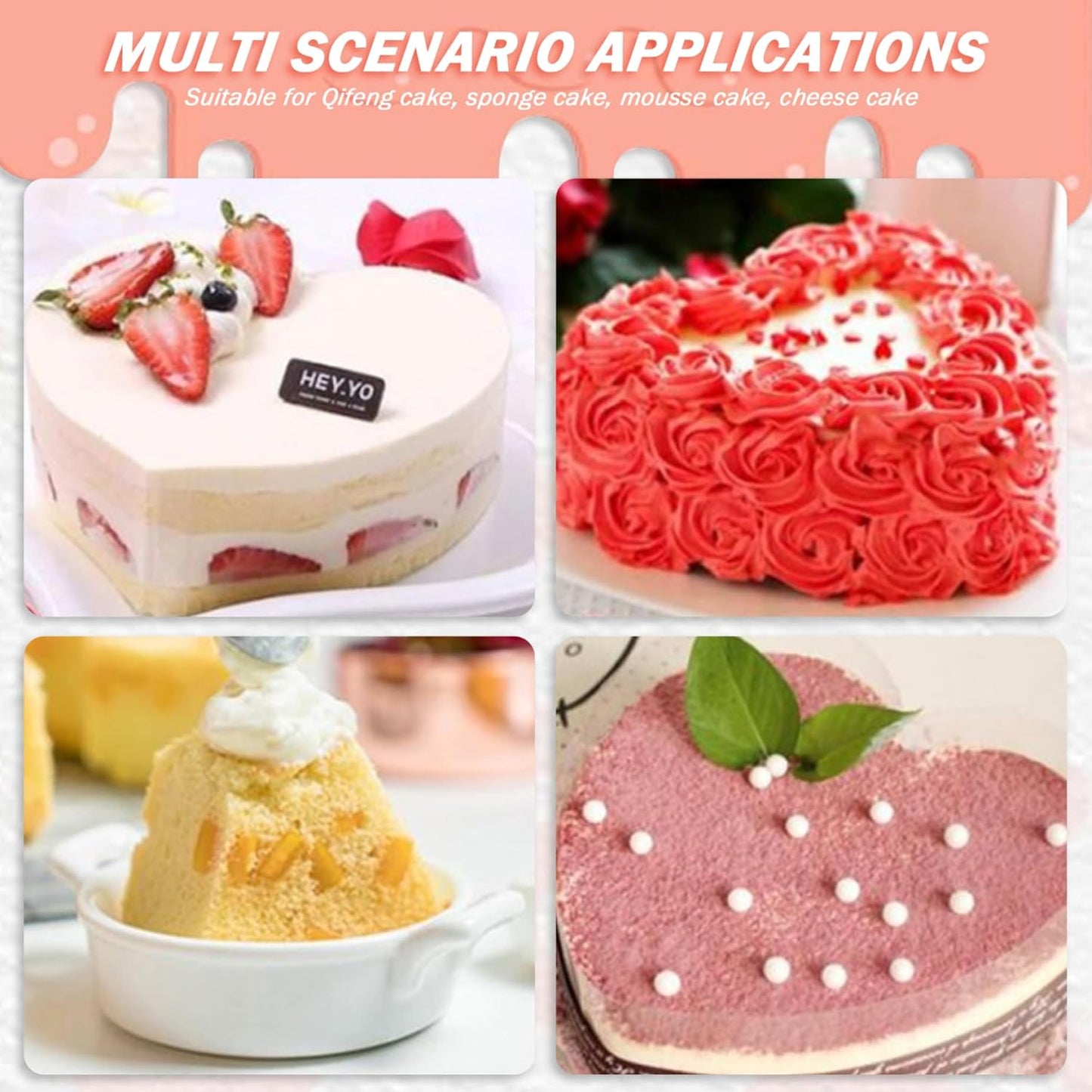 Set of 3 Heart Shaped Cake Pans, 6-inch Aluminum Alloy Tin for Easy Demolding, Ideal for DIY Baking