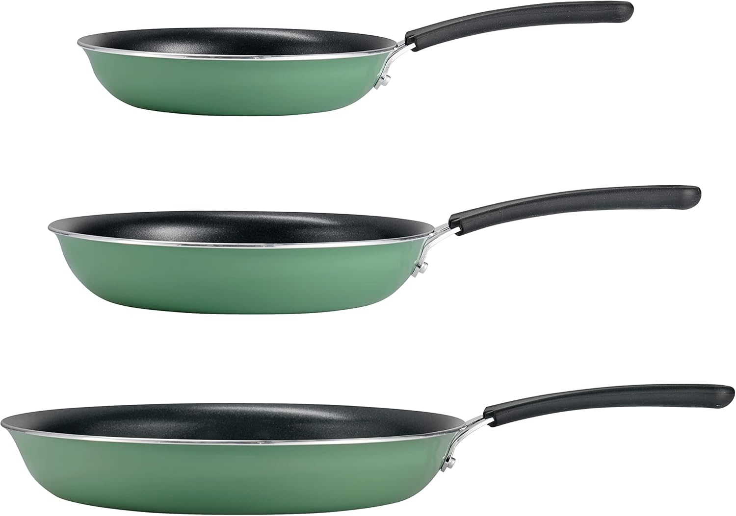 Set of 3 Tramontina Sage Porcelain Enamel Fry Pans